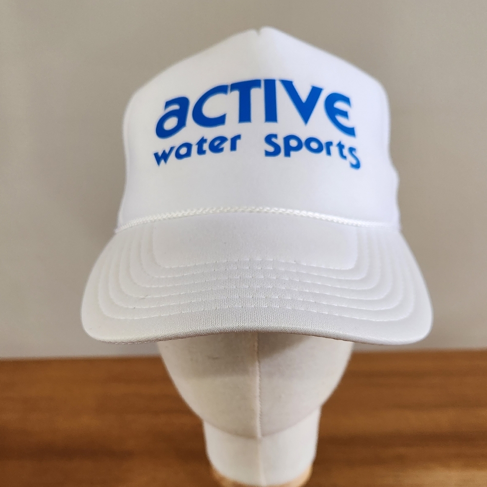 Otto Active Water Sports Men's Mesh and Foam Trucker Hat White Blue